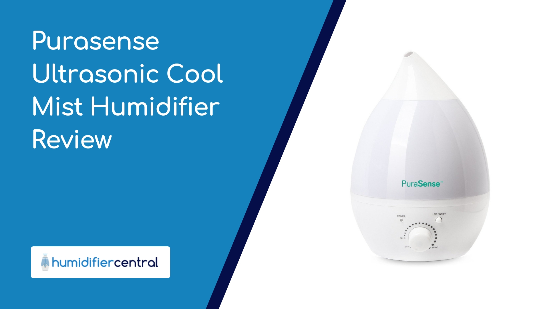 Purasense Ultrasonic Cool Mist Humidifier with Ultra-quiet